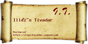 Illés Tivadar névjegykártya