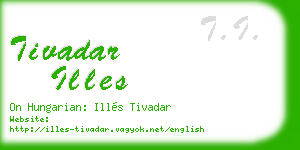 tivadar illes business card